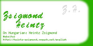 zsigmond heintz business card